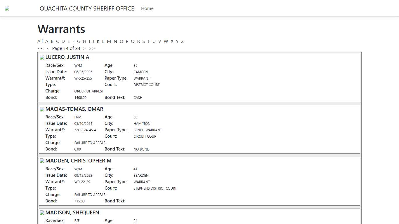 Warrants - ISOMS Portal